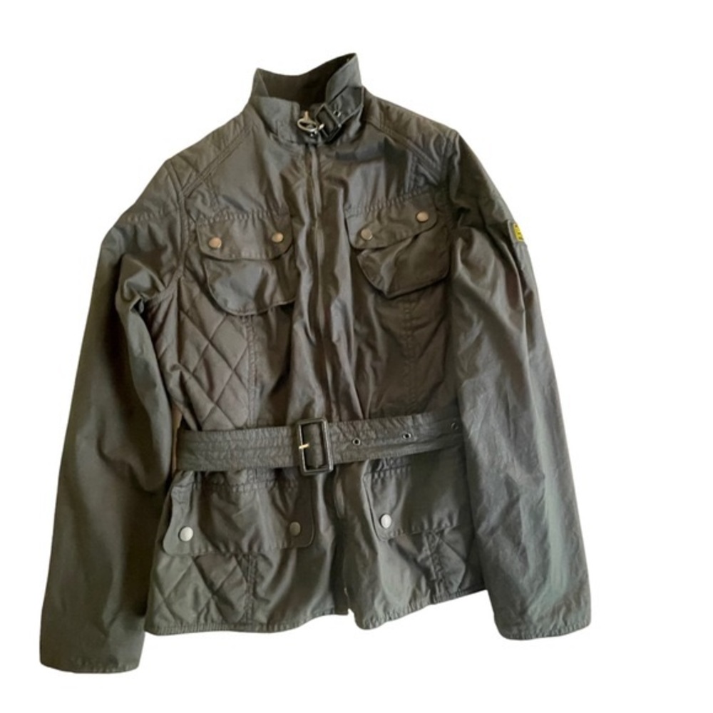 Barbour Flyweight Waxed Biker Jacket, L1848, Black, Size 14 UK/ 10 US